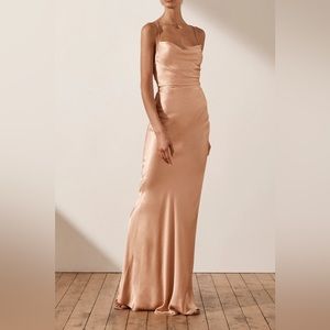 Shona Joy LA LUNE LACE BACK MAXI DRESS - DESERT ROSE size 4